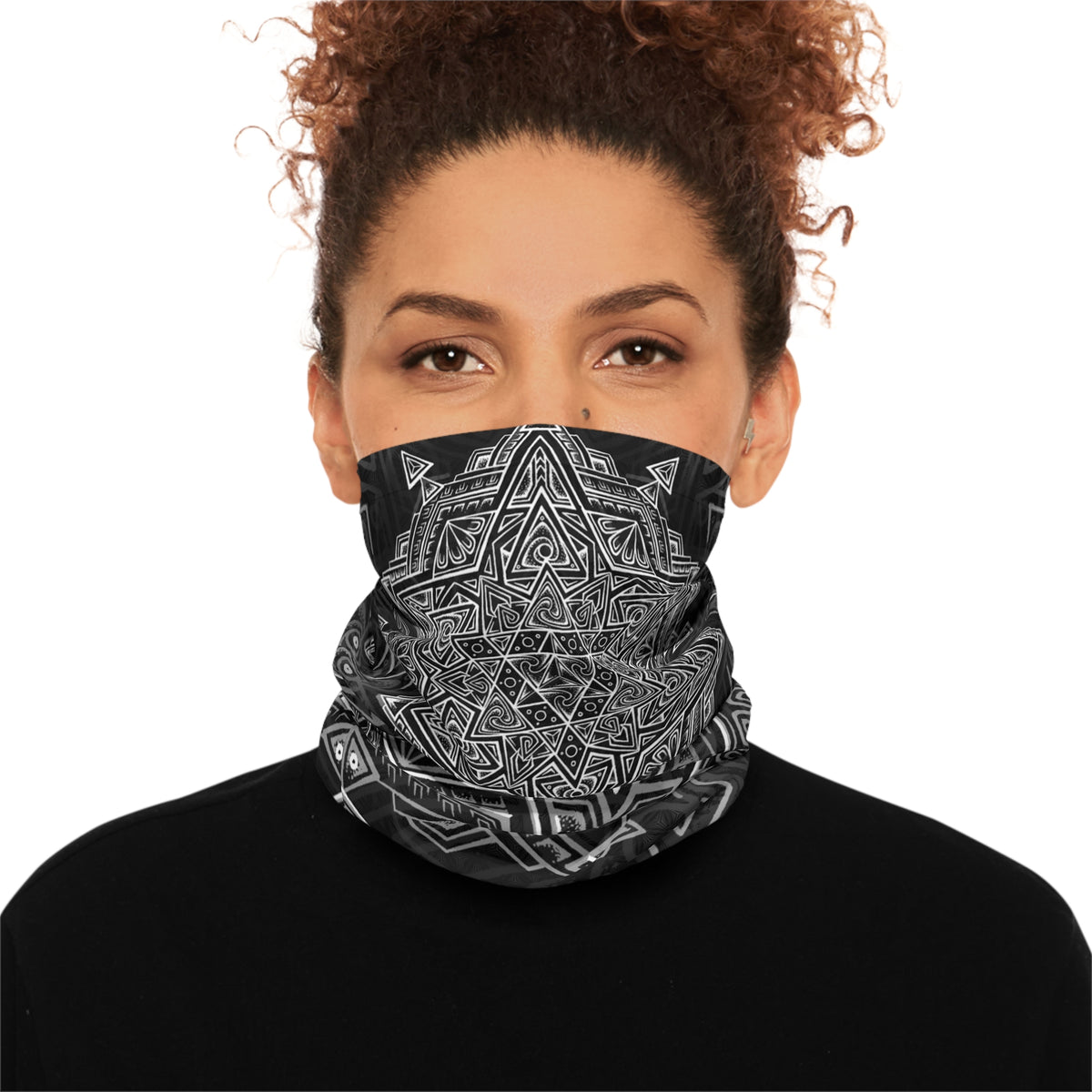 Star Tetrahedron Mandala Neck Gaiter - Lightweight Stylish Face Covering for Outdoor Adventures