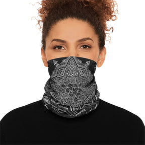 Star Tetrahedron Mandala Neck Gaiter - Lightweight Stylish Face Covering for Outdoor Adventures