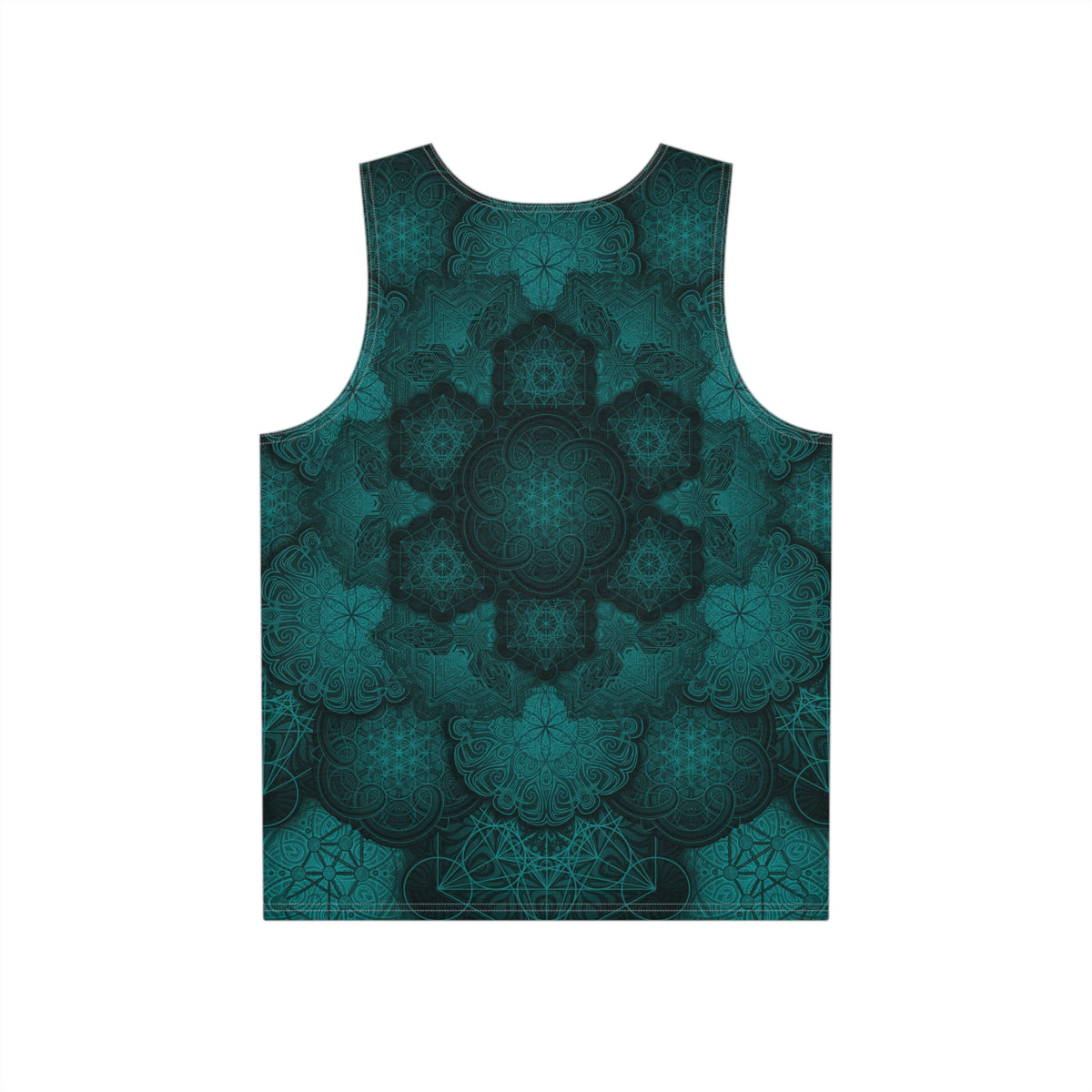 Teal Sacred Geometry Mandala Men's Tank