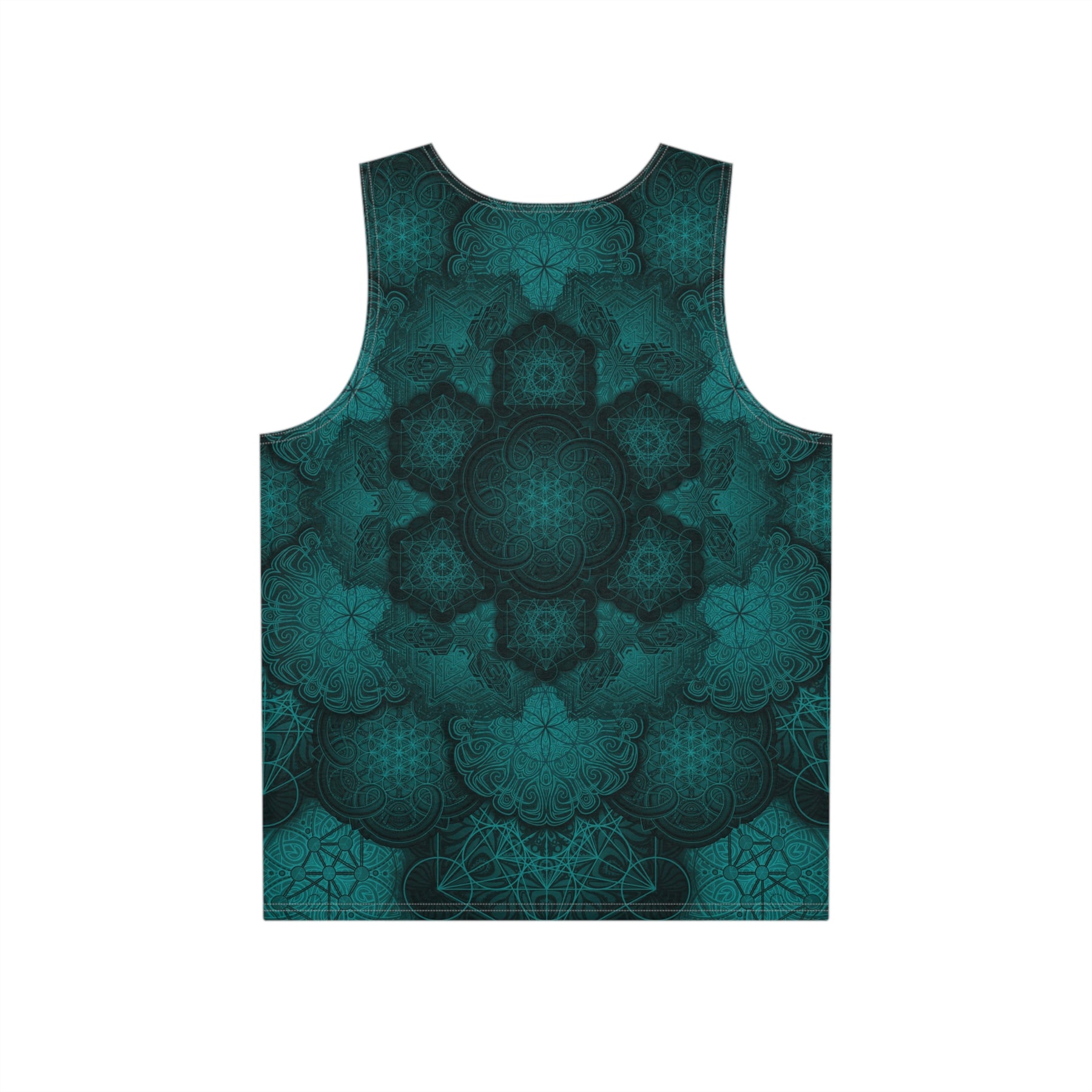 Teal Sacred Geometry Mandala Men's Tank