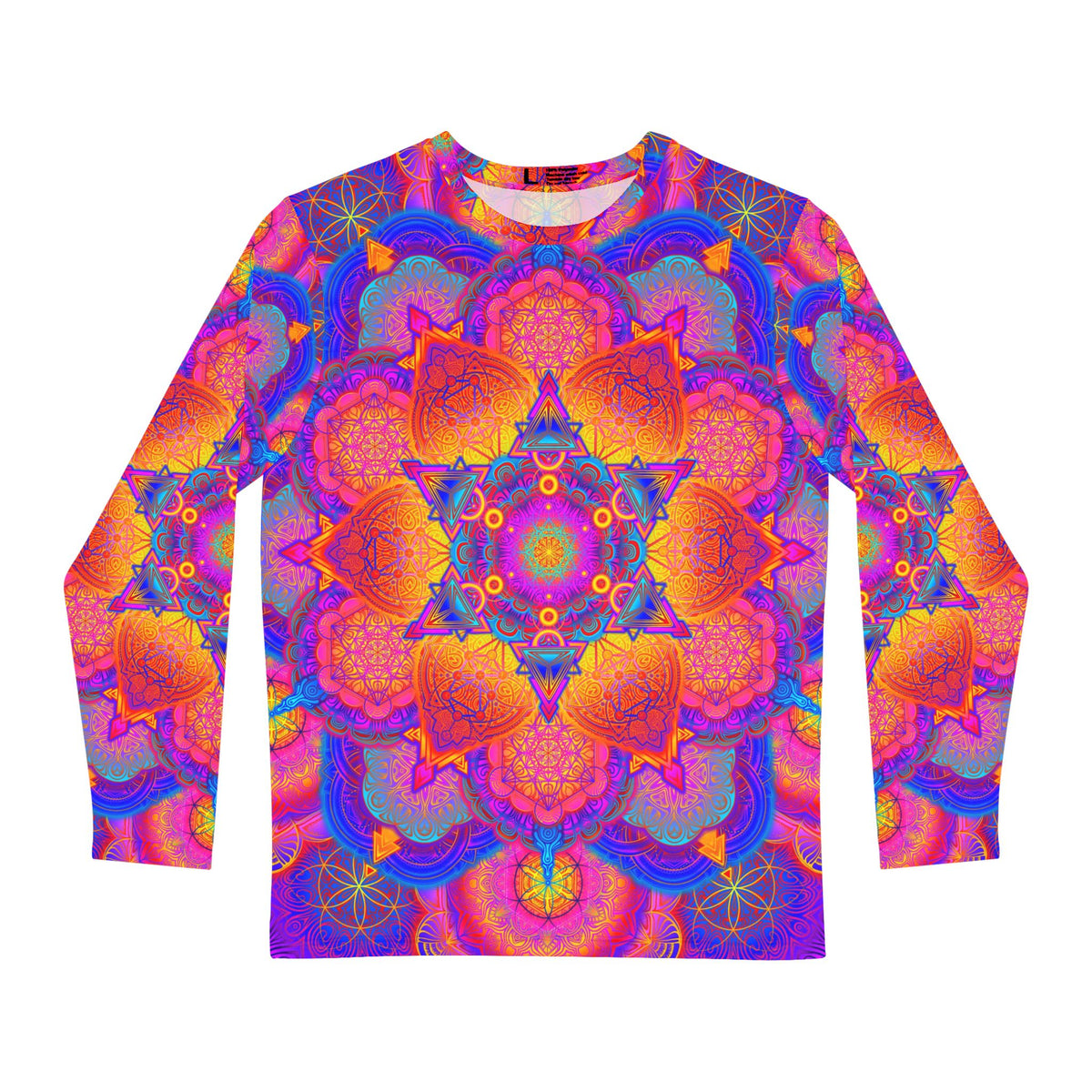 Psychedelic Mandala Men's Long Sleeve Shirt