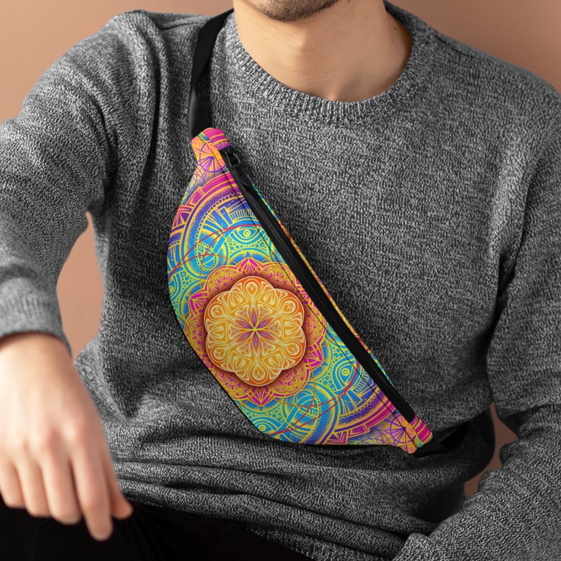 Psychedelic Seed of Life Fanny Pack