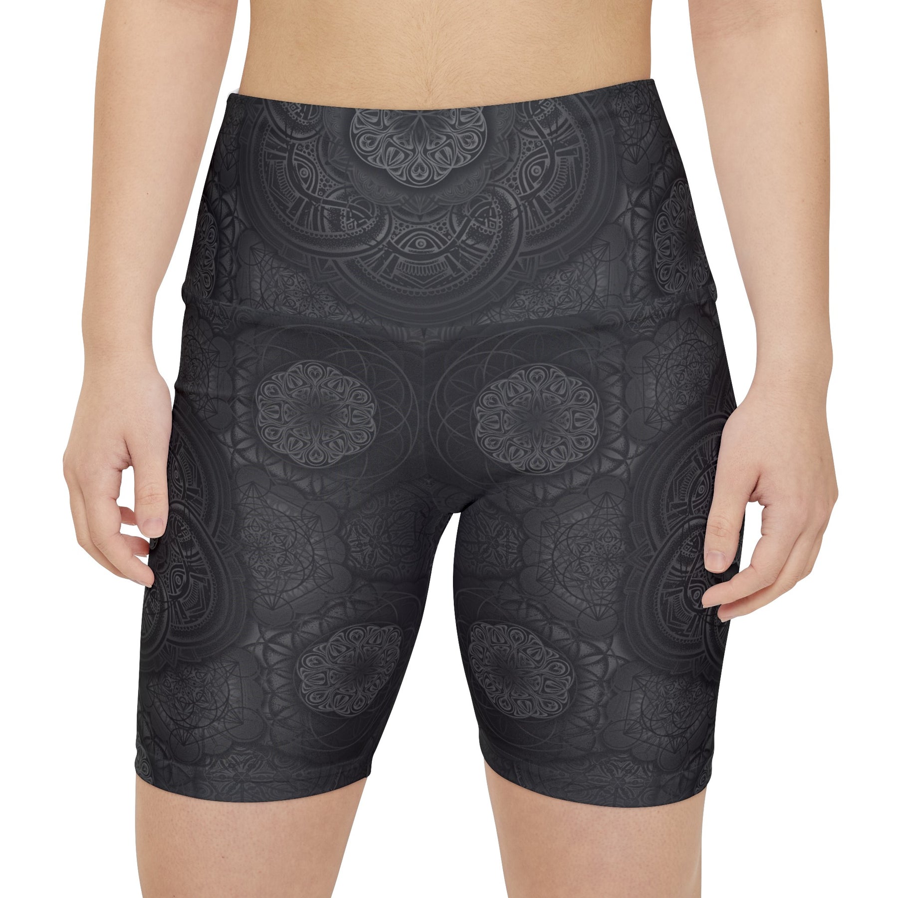 Blackout Mandala Workout Shorts