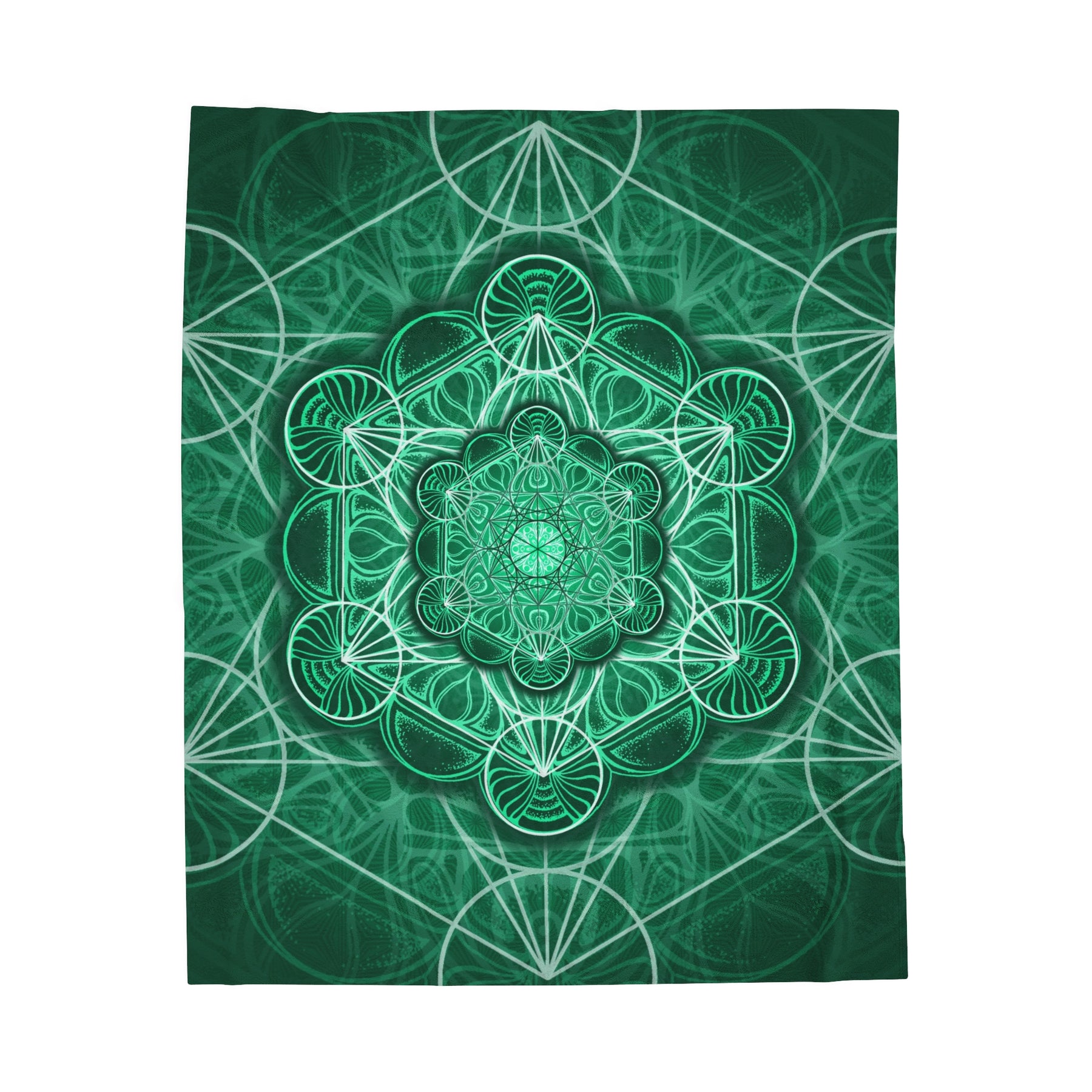 Malachite Mandala Velveteen Plush Blanket