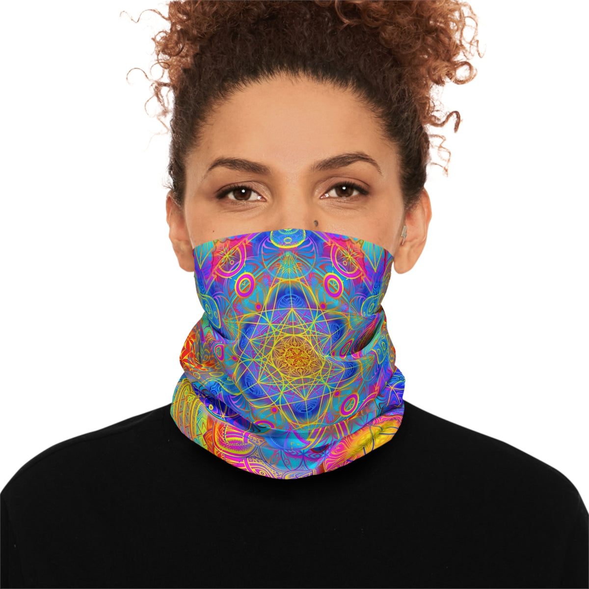 Psychedelic Mandala Neck Gaiter - Lightweight Stylish Face Covering for Outdoor Adventures