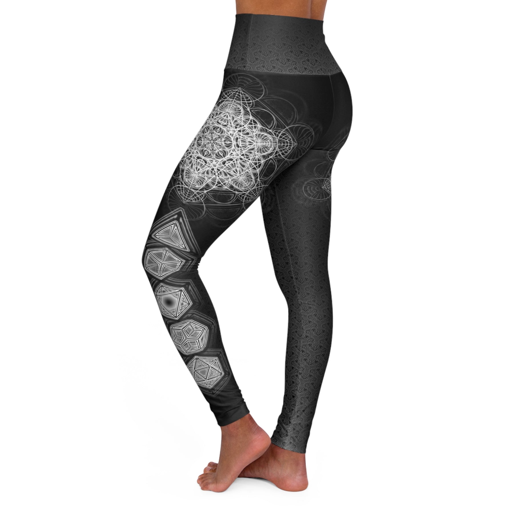 Metatrons Cube - High Waisted Yoga Leggings