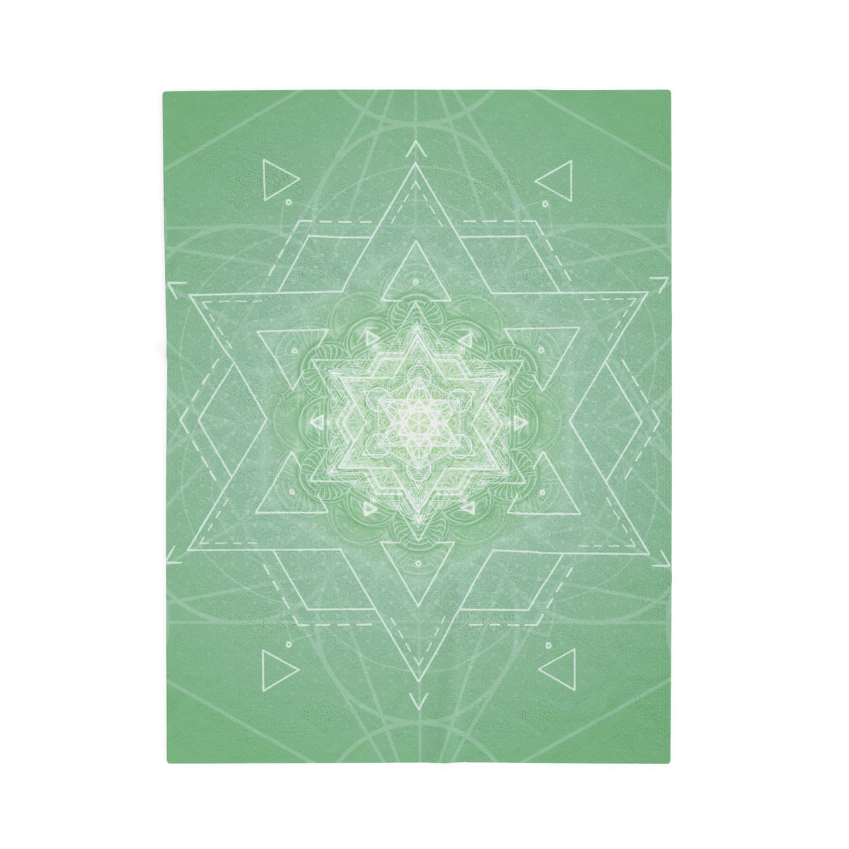 Mint Mandala Velveteen Plush Blanket