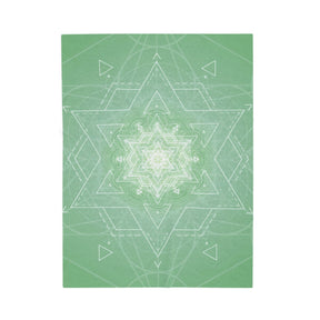 Mint Mandala Velveteen Plush Blanket