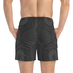 Blackout Mandala Swim Trunks