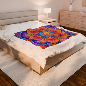 Psychedelic Mandala Velveteen Plush Blanket