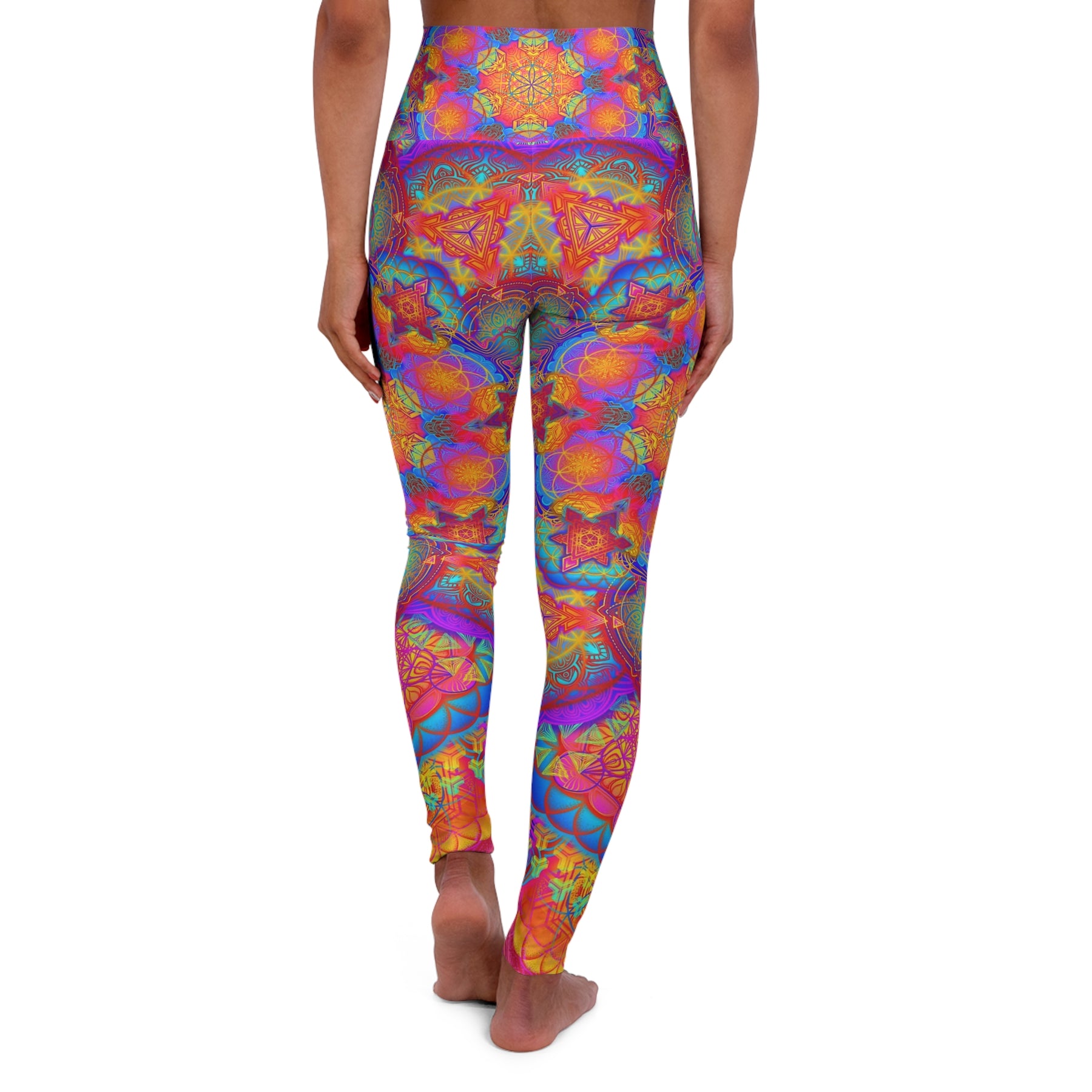 Psychedelic Mandala High Waisted Yoga Leggings