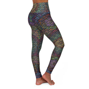 Mushroom Mandala - High Waisted Yoga Leggings