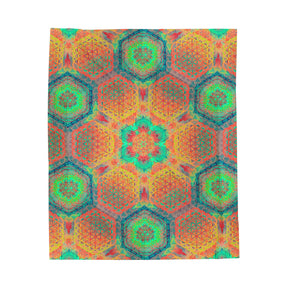 Sacred Geometry Mandala Velveteen Plush Blanket