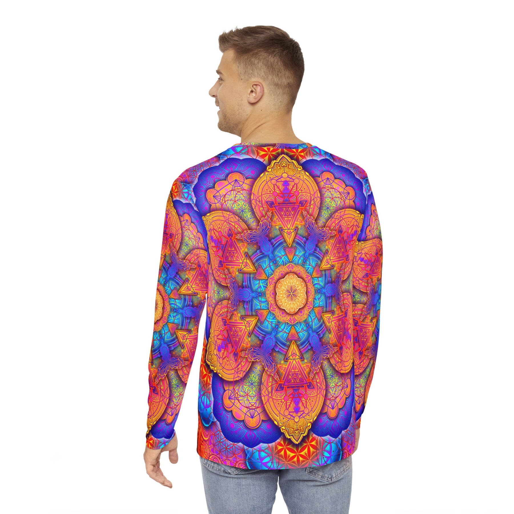 Sunset Mandala Men's Long Sleeve Shirt