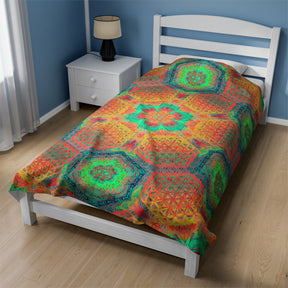 Sacred Geometry Mandala Velveteen Plush Blanket