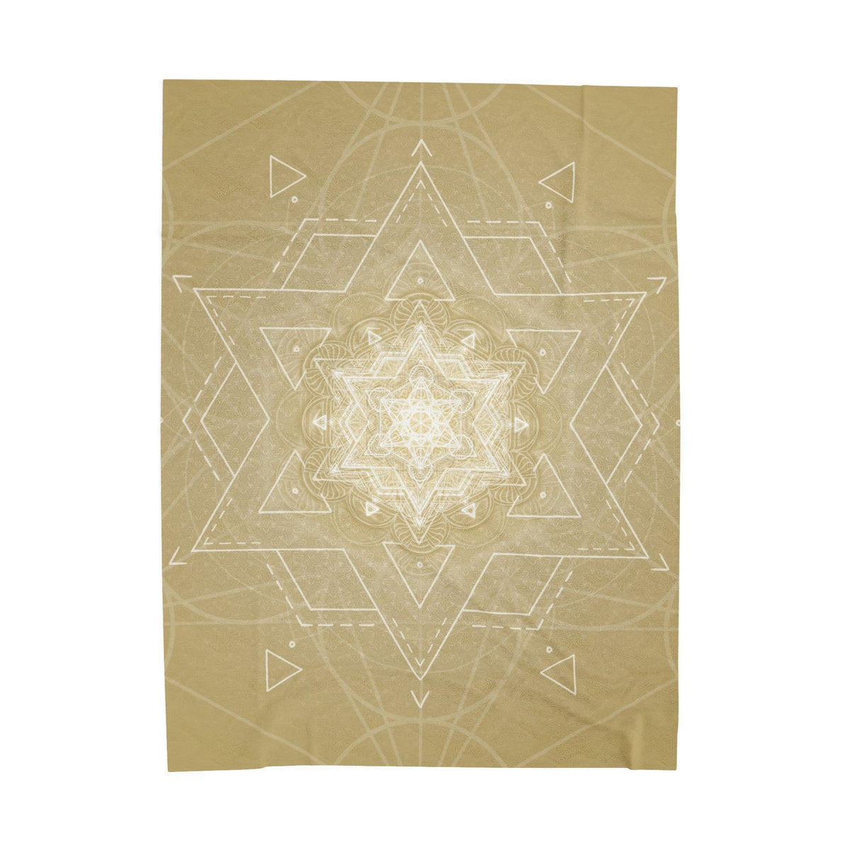 Natural Sacred Geometry Velveteen Plush Blanket