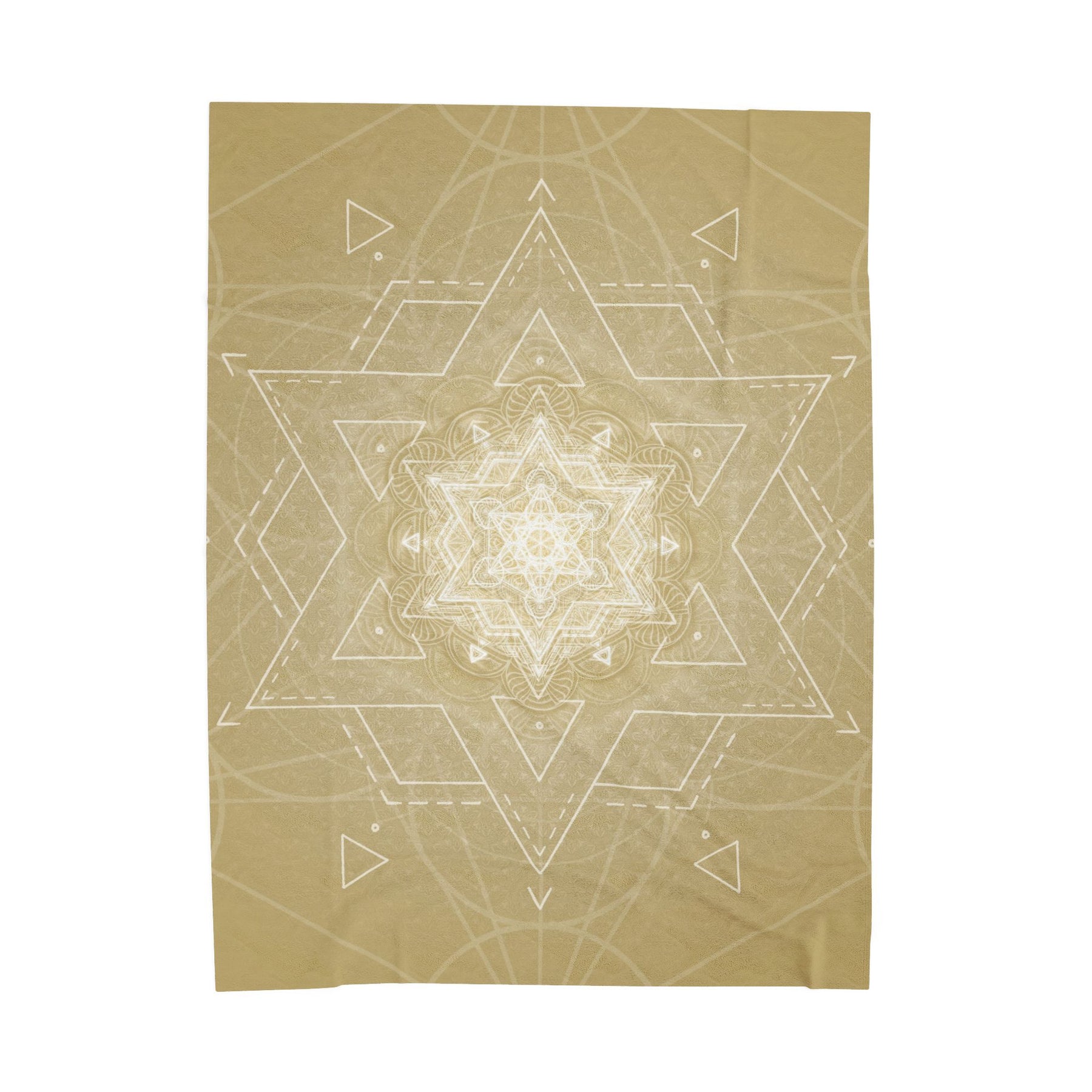 Natural Sacred Geometry Velveteen Plush Blanket