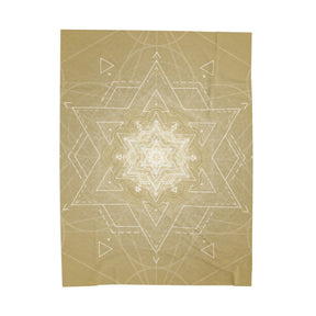 Natural Sacred Geometry Velveteen Plush Blanket