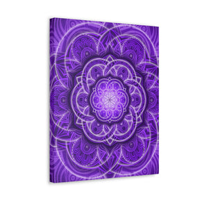 Purple Flower of Life Canvas Print