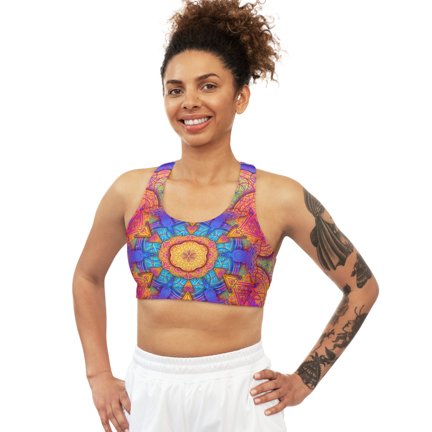 Sunset Mandala Seamless Sports Bra