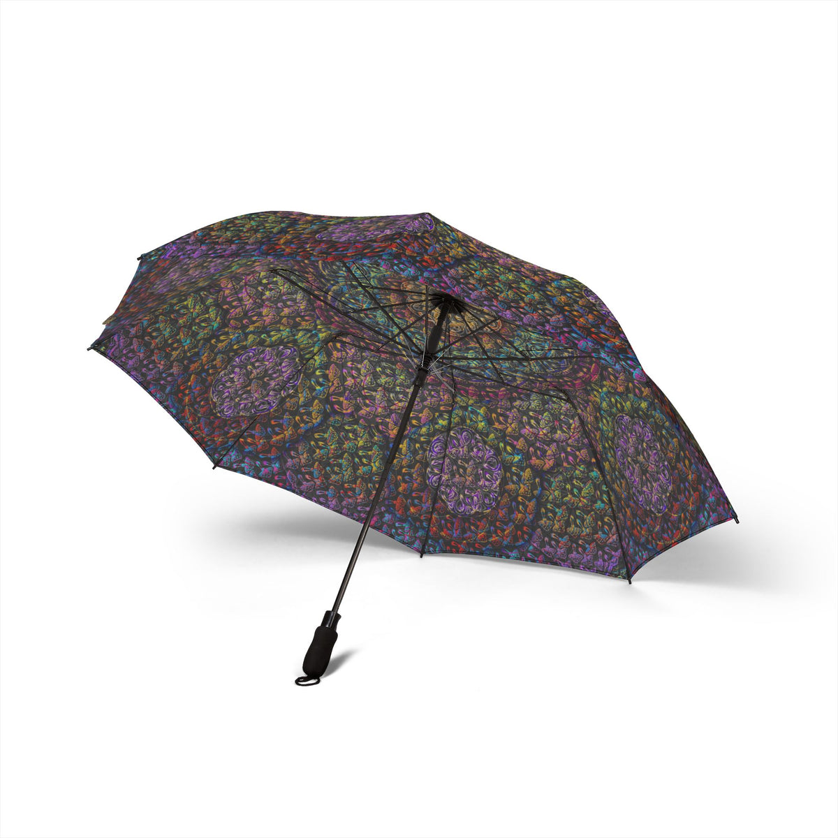 Mushroom Mandala Automatic Foldable Umbrella