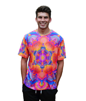 Psychedelic Sacred Geometry Mandala - Men's Polyester Tee