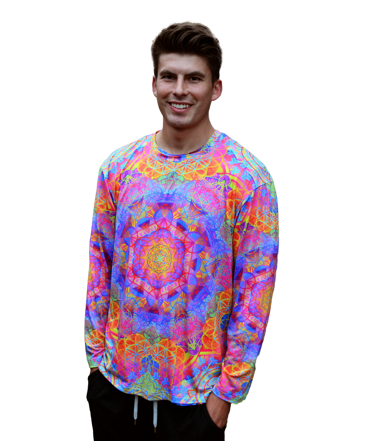 Sunrise Mandala Men's Long Sleeve Shirt